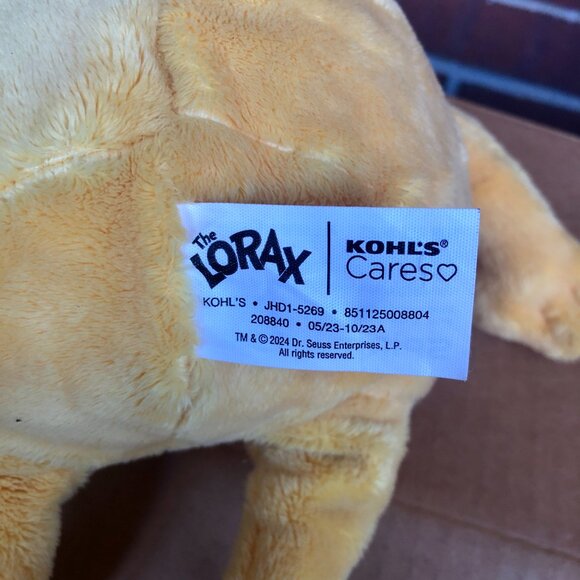 🌱 The Lorax Soft Plush 13-inch Kohl’s Cares Dr. Seuss Stuffed Animal Toy 🌱 - Picture 3 of 3